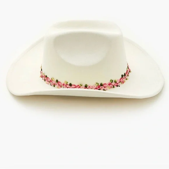 Floral Embroidered Cowgirl Hat - Picture 3 of 4